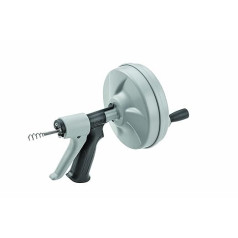 RIDGID 57038 Kwik Spin+ Handspirale ar AUTOFEED Spiralenvorschub, knickbeständige Maxcore Rohrreinigerspirale zur Reinigung blockierter Abflussleitungen, bis 40 mm, Silber