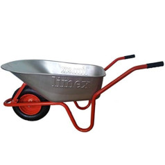 ALTRAD LIMEX Construction Wheelbarrow Garden Wheelbarrow Red 100L Galvanised