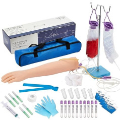 Phlebotomy Kit | IV, Vein Puncture, Phlebotomy Arm Practice Kit | Perfect Phlebotomy Gifts for Medical and Nursing Students | Complete Phlebotomy Kit and Accessories | (For Training Purposes Only)