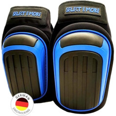 Premium Knee Pads Work with Professional Gel Ring + Memory Foam I Adhesive Non-Slip Coating Inside I German Patented Engineering Knee Protection for Construction Tiles Plaster Garden Craft Industry