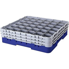 Cambro 36S900 kameras polipropilēna statīvs 7.3cm Durchmesser Stiel und Bechergläser, Blau, 1/1 Grösse, 36 Fächer, 23.8cm Höhe, 2 Stück