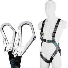 ACE Safety Fall Protection Set - Fall Protection Set with Full Body Arrest Belt EN361, Strap Damper Y Connector, 1.5 m EN354, Maximum Maximum Weight 100 kg