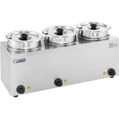 Bain-marie elektriskais zupas sildītājs 450W 230V 3 x 3,8L