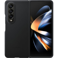 Samsung Ādas maciņš priekš Galaxy Z Fold4 Ādas vāciņš, melns