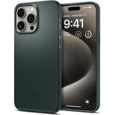 Spigen Aizsargmaciņš iPhone 15 Pro Max Thin Fit zaļš