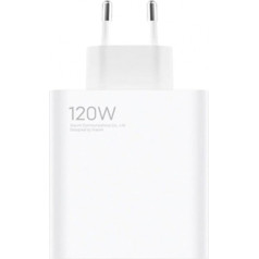 Ātrais USB-A uz USB-C ceļojumu lādētājs Combo 120 W — balts