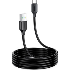 Uzlādes un datu kabelis USB - USB Type C 3A 2m melns