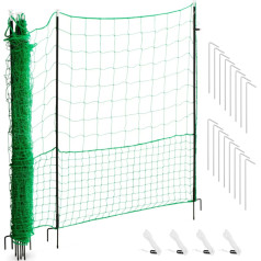 Tīkla aizgalda audzēšanas drošības žogs mājputnu vistām 1,25 x 15 m