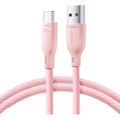 Multi-Color Series USB-A - USB-C kabelis 100W ātra pārsūtīšana 1m rozā krāsā