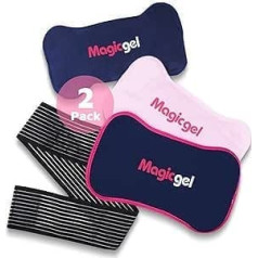 Magic Gel Cold Packs for Sports Injuries with Adjustable Wrap Strap for Muscle Pain, Sciatica Relief and More | Flexible Reusable Cold Compress Set with Hot Cold Packs