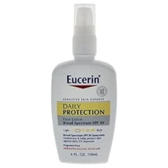 Eucerin Daily Protection mitrinošs sejas losjons, SPF 30, 4 unces pudelītes (2 iepakojumā) Personīgā veselības aprūpe/Health Care by Healthcare