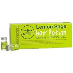 Tea Tree Paul Mitchell tējas koka matu losjons Keravis & Lemon Sage — matu losjons lielākam apjomam, mirdzumam un mitrumam, kopšanas losjons darbojas pret matu lūšanu, 12 x 6 ml