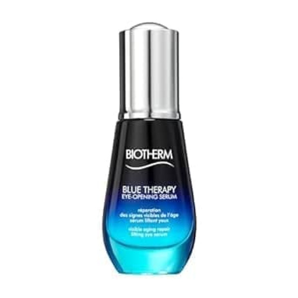 Biotherm Blue Therapy Eye Opening acu serums, nostiprinošs acu kopšanas līdzeklis izteiksmīgai acu zonai, ar aļģu ekstraktu, atvēsinošs serums ar pretnovecošanās efektu atsvaidzinātam izskatam, 16,5 ml