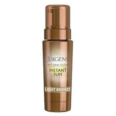 Jergens Natural Glow Instant Sun bezsaules iedeguma putas, vieglas, 6 šķidruma unces, Jergens