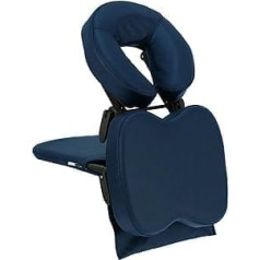‎Welltouch WellTouch Travel Mate galda virsma ar regulējamu galvas balstu mobilai masāžai, masāžas krēsla vietā, maza un viegla, iekļauta soma, (tumši zila)
