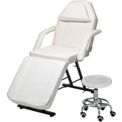 Radelldar mobilais masāžas galds salokāms 3 zonu augstums regulējams ar slīdošo krēslu Kosmētiskais krēsls masāžas galds 80 cm plats PU ādas masāžas gulta kosmētiskais krēsls tetovējums zviļņa kravnesība 270 kg
