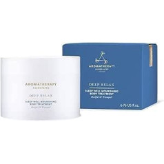 Aromatherapy Associates Deep Relax ķermeņa kopšanas līdzeklis, 200 ml, sajaukts ar relaksējošu ēterisko eļļu koncentrātu, lai intensīvi mitrinātu