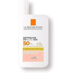 La Roche-Posay Roche Posay Anthelios saules aizsardzības krēms SPF 50+ Invisible Fluid 50 ml - UV aizsardzība Tonēts sauļošanās losjons sauļošanās sejai ūdensizturīgs, balts