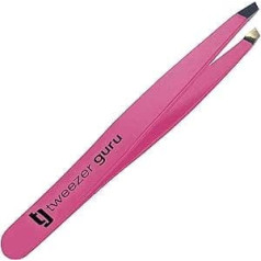 Tweezer Guru Pink Slant Tweezers | TweezerGuru Professional Stainless Steel Slant Tip Tweezer - The Best Precision Eyebrow Tweezers For Your Daily Beauty Routine! by TweezerGuru