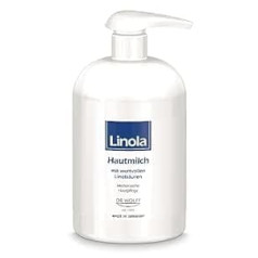 Linola Skin Milk - 500 ml dozatorā | Ķermeņa losjons visu veidu sausai, stresa un neirodermīta pakļautai ādai