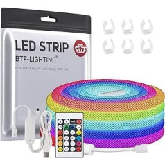 BTF-LIGHTING WS2811 RGB Адресные комплекты неоновых светодиодных трубок на 360 градусов 3M 50LEDs/M DC5V IP67 Круглая сетчатая гибкая светодиодная лента с ИК-к