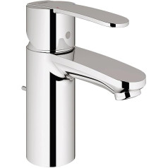 Grohe Eurodisc Joystick 23202000 izlietnes maisītāja krāns ar SilkMove keramikas kasetni, StarLight virsma, tilpuma ierobežojums, ātrās montāžas sistēma, hroms, 09610 2