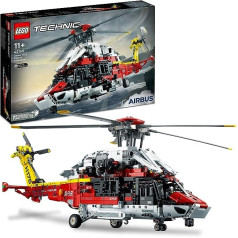 LEGO 42145 Technic Airbus H175 glābšanas helikopters, modeļu komplekts bērniem, rotaļu helikopters ar rotējošiem rotoriem un motorizētām funkcijām, izglītojoša rotaļlieta