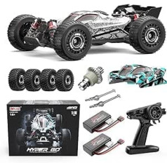 HYPER GO H16PL 1/16 RTR Brushless RC Buggy, RC sacīkšu automašīnas pieaugušajiem, ātrgaitas 62 km/h RC kravas automašīna, 4 WD liela ātruma sacīkšu RC automašīna ar 2S 2000 mAh akumulatoru RC Basher