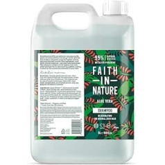 Faith in Nature Natürliches Aloe Vera šampūns, Verjüngendes, Vegan & Ohne Tierversuche, Frei von Parabenen und SLS, für Normales bis trockenes Haar, 5L Nachfüllpackung, 5000 ml