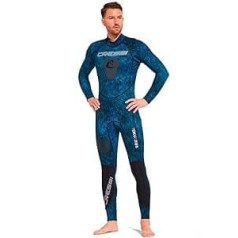 Cressi Men's Tokugawa Man Monopiece 3 mm One-Piece Wetsuit Made of 3 mm Camouflage Neoprene, Camouflage Blue