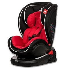 ZIZITO AMADEO - Bērnu sēdeklītis ar ISOFIX no 0-36 kg (0+/1/2/3 grupa) - Autokrēsliņš bērniem no 0-12 gadiem, 360 grādu rotācija, Isofix, bāzes stacija - SGS sertificēts, sarkans