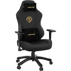 Anda Seat Phantom 3 Gaming Chair Black - Premium Desk Chair - Ergonomic Leather Office Chair with Neck and Lumbar Back Support Pillow Gaming Seat - Gaming Chairs for Adults and Teenagers