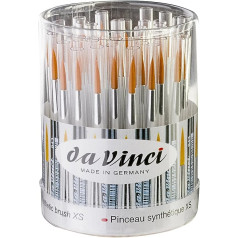 Da Vinci 5332 sērijas caurspīdīgā kastīte ar 50 otu sintētiskās šķiedras melna (10 x 5,5 x 30 cm