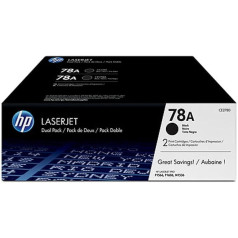 HP CE278AD drukas kasetne LaserJet printerim — melna (2 iepakojumā)