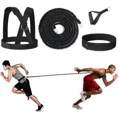 sunSign pretestības treniņu virve Fiziskā treniņa pretestības virves komplekts rokām un kājām Ātruma veiklības treniņš, lai uzlabotu ātrumu un spēku (5 m komplekts)