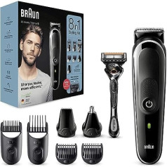 Braun MGK5260 8-in-1 bārdas un sejas trimmeris ar Gillette Fusion 5 ProGlide skuvekli