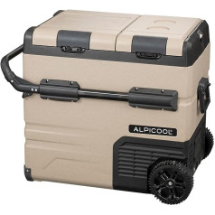 Alpicool TAW55 55L Auto Kühlschrank Gefrierschrank Tragbarer Kompressor Auto Kühlschrank 12/24V Elektrischer Kühler für Camping, Autofahrten, Picknick, до -20℃