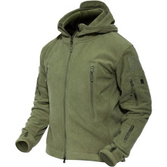 MAGCOMSEN Men's Military Tactical Warm Fleece Jacket with Hood