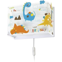 Dalber Children's wall lamp, children's lamp, wall light, dinosaur, animals, dinosaurs