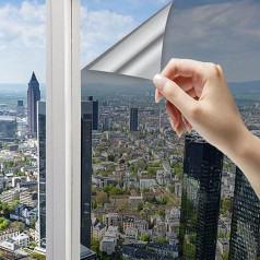 All--In Mirror Film - Self-Adhesive Window Film - Privacy Film / Window Safety Protection / Sun Protection - Anti-UV Film / Static Heat Insulation