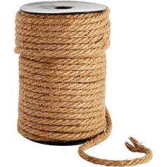 1 Roll Natural Jute Twine with 4 Strands Craft String for Garden and Household 100 Yards Brown