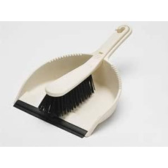 Addis Linen Cream Dustpan and Stiff Brush Set
