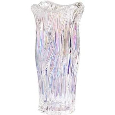 Clear Glass Vase Crystal Decorative Flower Vase Floral Plant Container Terrarium Planter for Home Decoration Gift for Wedding Housewarming Celebration