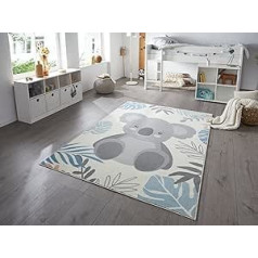 HANSE Home Home Rug, Children's Room, Koala, Boys and Girls Play Mat, Short Pile, Modern Play Street Motif, Soft Pile, Easy Care, Cream, 120 x 170 cm, 105534-120 x 170 cm