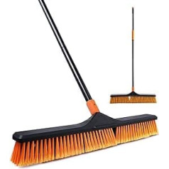 Broom with handle, street broom/floor brush, 2-1 Cleanhome, 166 cm, suitable for schools, factories, gardens, garden brooms, brushwood brooms, basketball courts and other areas.