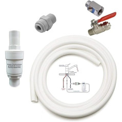 Connection set suitable for Amway eSpring water filter for any three-way tap including shut-off valve. Also suitable for an additional one way tap.