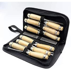 Aplus Wood Carving Tools Cutting Tools Set 14-Piece with File X Sculpture Wood Carving Tool DIY Craft