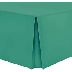 Nimsay Home Viridis Green Plain Dyed Polycotton Pleated Valance Sheet 40cm Skirt King Size