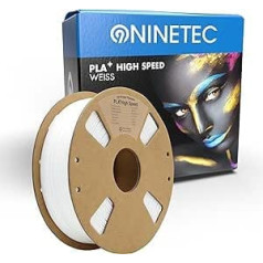 NINETEC BIO PLA+ kvēldiegs 1,75 mm PLA Plus 3D printera kvēldiegs 1 kg spoles izmēru precizitāte +/- 0,03 mm PLA+ FDM printera izejmateriāls PLA+ liela ātruma balts