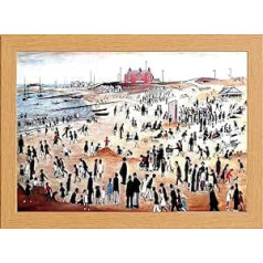 Lowry The Seaside Matchstick vīriešu apdruka stikla priekšpusē 10 x 13,5 collu rāmī